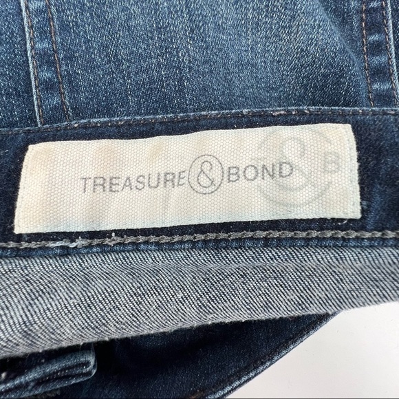 Treasure Bond Cuffed Hem Skinny Fit Denim Jean Shorts Size 29 Women's - Picture 6 of 6
